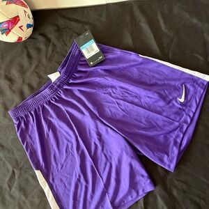 Nike Men’s Purple Dri-FIT Athletic Shorts with White Trim